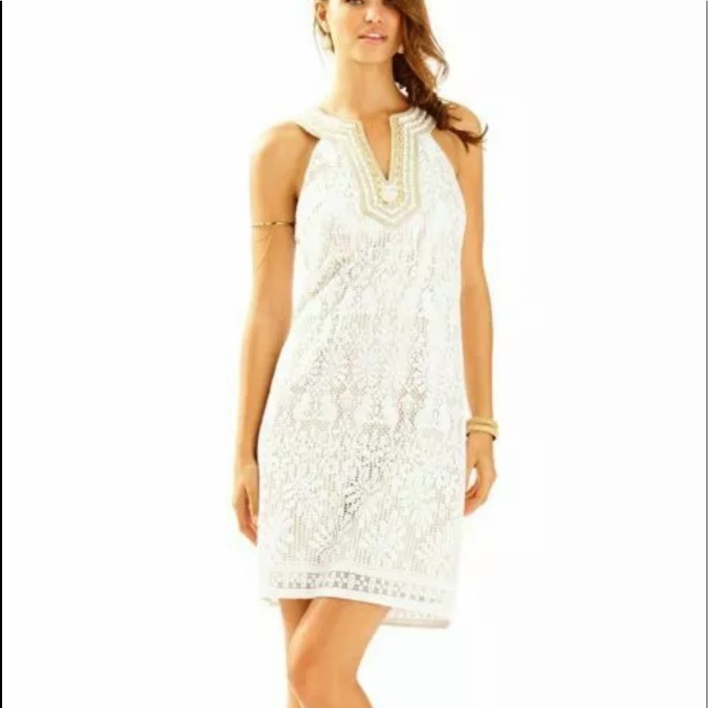 Lilly Pulitzer Lace Beaded Calera Shift Dress